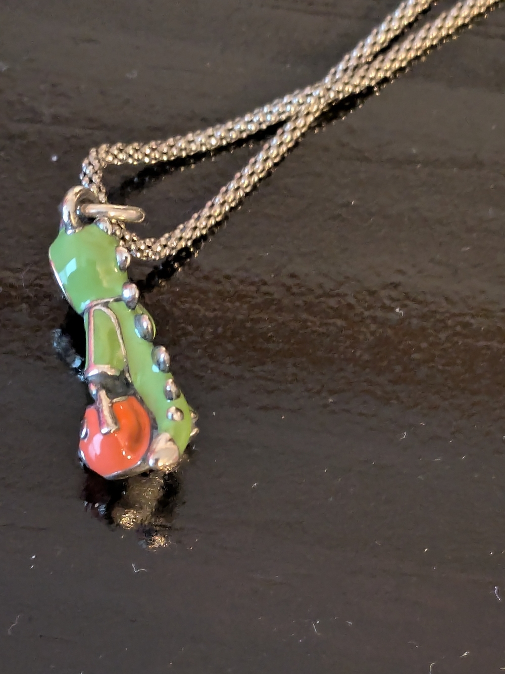 James Avery Green Enamel Dinosaur Costume Charm with Orange Pumpkin Candy Bucket - Picture 9 of 15